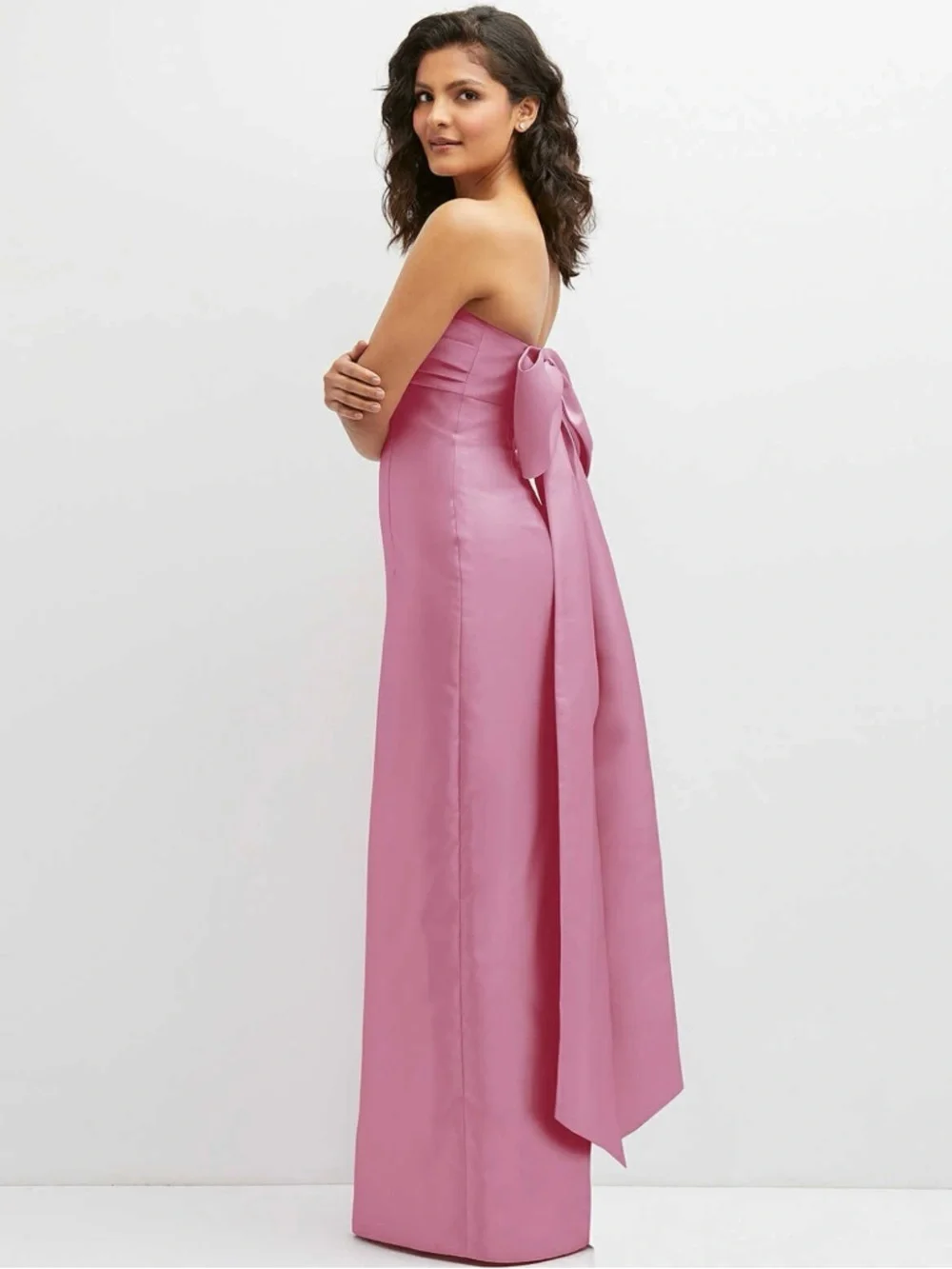 ALFRED SUNG PORTER · Strapless Dress in Powder Pink - Picture 3 of 4